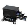MAYEERTY Rolling Mechanic Seat with 3 Drawers, 350lbs Capacity Tool Chest for Garage, Shop, Black - 2 of 4