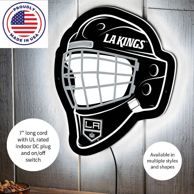 Evergreen Ultra-Thin Edgelight LED Wall Decor, Helmet, Los Angeles Kings- 15.6 x 19 Inches Made In USA, 5 of 7