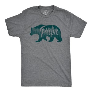 Mens Papa Bear Funny Shirts for Dads Gift Idea Humor Novelty Tees Family T shirt - Crazy Dog Men's T Shirt - 1 of 4