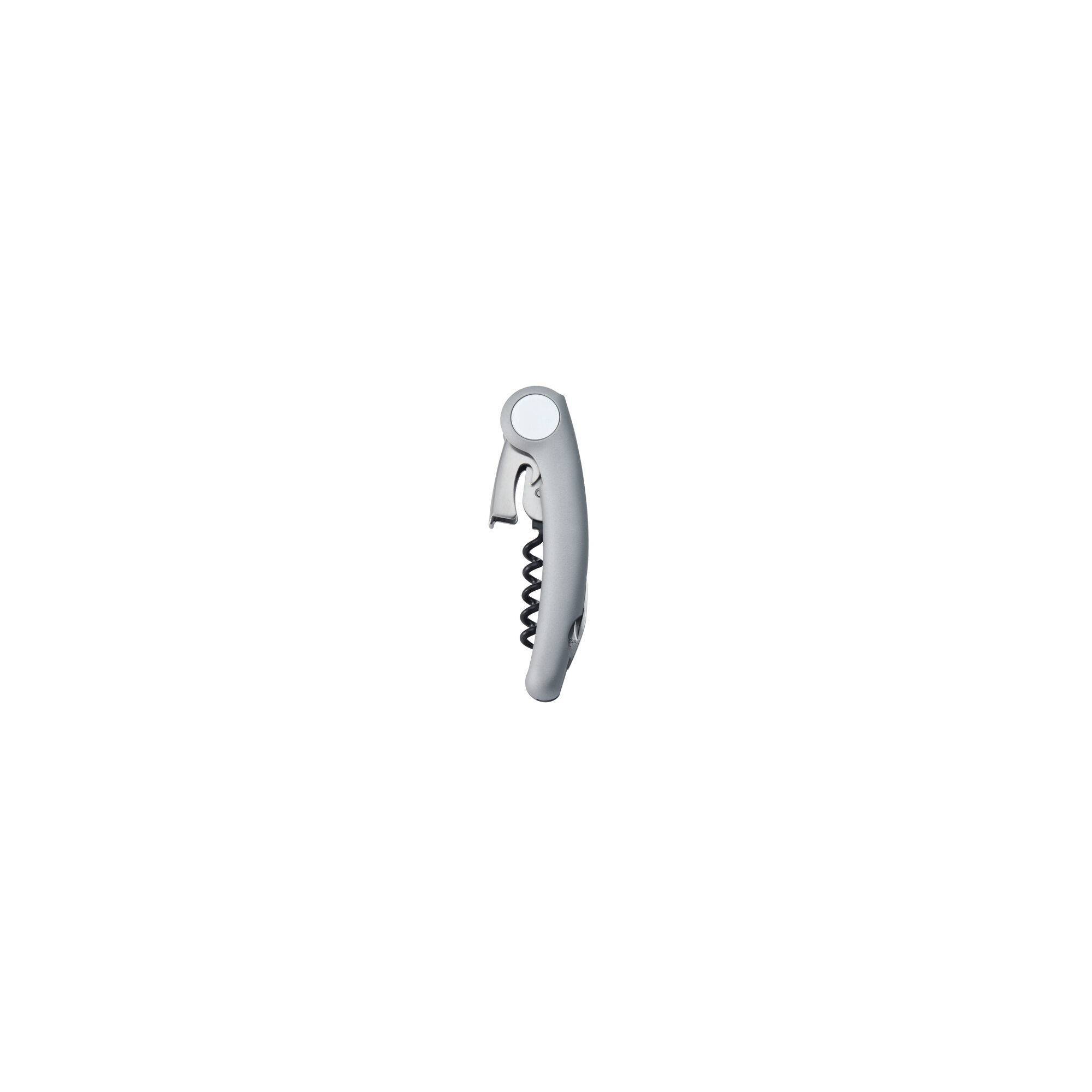 Houdini Deluxe Magnetic Waiter's Corkscrew: Silver Wine Opener with Built-In Foil Cutter, Manual, Spot Clean