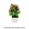 Unique Bargains Artificial Plants 17-Bud Square Pot Plum Blossom Arrangement Plastic 2.95"x2.95"x8.27" 1 Pcs - 3 of 4