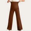 Anna-Kaci Women's Stretch Maternity Pants with Full Belly Panel and Front Seam Detailing for Support and Wide Leg Fit - 4 of 4