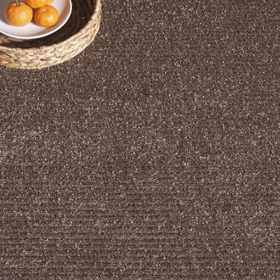 Brown and Ivory Rectangular Synthetic Area Rug, 5'3" x 7'6"
