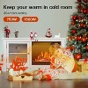 ZAFRO Fireplace TV Stand for 50 Inch TV,Modern Entertainment Center with 23" Electric Fireplace,Media Furniture with Storage Cabinets, 48 Inch,White - 2 of 4