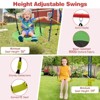 Costway Swing Set for Backyard with 2 Height Adjustable Swings Glider Basketball Hoop - 4 of 4