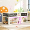 Tangkula Low Loft Bed Twin Size Wooden Bed Frame Kid's Cabin Bed w/ Bookcases - 4 of 4