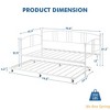 Twin Daybed w/ Trundle, Metal Twin Size Daybed w/Pullout Trundle 6 Casters, Steel Slat Support Sofa Bed for Living Room - 2 of 4