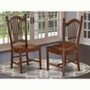 HomeStock Rustic Retreat Dining Chairs - Slat Back Wood Seat Kitchen Chairs, Set of 2 - 2 of 4