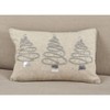 Saro Lifestyle 12"x18" Christmas Tree Trio Poly Filled Lumbar Throw Pillow Silver - 3 of 3