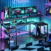 Bestier 71.5"  LED Gaming Desk with Power Outlet, L-Shaped Computer Desk with Monitor Stand - 2 of 4