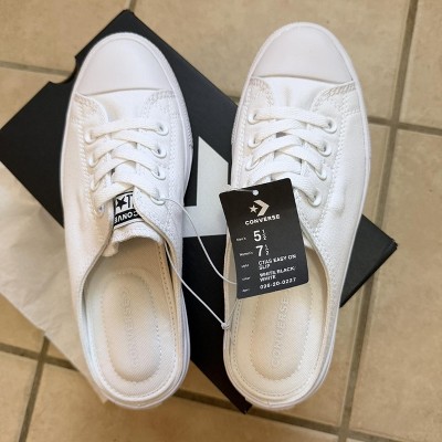 Converse Adult Slip On Backless Sneakers - White 6.5 : Target