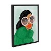 18" x 24" Sylvie Green Coat Framed Canvas by Kendra Dandy Black - Kate & Laurel All Things Decor - 2 of 4