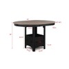 5-Piece Counter Height Dining Set with Oval Table and 4 Upholstered Chairs - 4 of 4