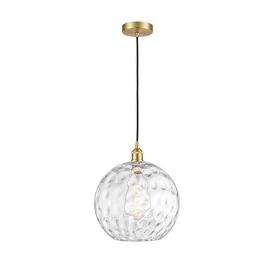 Athens Water Glass - 1 Light Mini Pendant In Industrial Style-14.75 Inches Tall and 12 Inches Wide