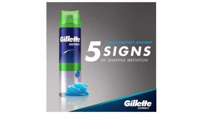 Gillette Series Sensitive Soothing with Aloe Vera Men's Shave Gel, 2 of 11, play video