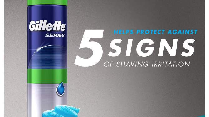Gillette Series Sensitive Soothing with Aloe Vera Men's Shave Gel, 2 of 12, play video