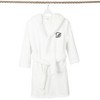 Personalized Linum Kids 100% Polyester SUPER PLUSH Double Brushed Hooded Bathrobe in Black Script Font - 2 of 3