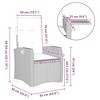 vidaXL Reclining Patio Chair - Gray Poly Rattan, Adjustable, Cushions, Foldable Side Table - 3 of 4