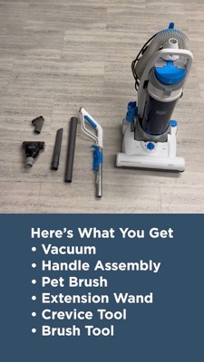 Black and Silver HEPA Filter Upright Vacuum Cleaner for Pets