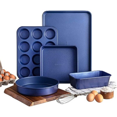 Granite Blue 15-Piece Nonstick Aluminum Cookware Set
