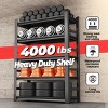NicBex 5 Tier Heavy Duty Metal Storage Shelves,Adjustabl Shelving Unit Storage Rack for Garage Kitchen Living Room,Black - 3 of 4