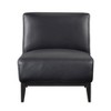 NicBex Luxury Leather Accent Chair, Modern Living Room Chair with Cushioned Seat & Back with Reinforced Solid Wood Frame, Black - 3 of 4