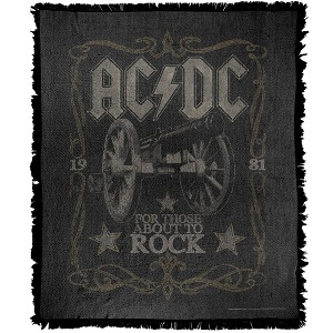 ACDC Rock Label Blanket 50"x60" Woven Tapestry - 1 of 4