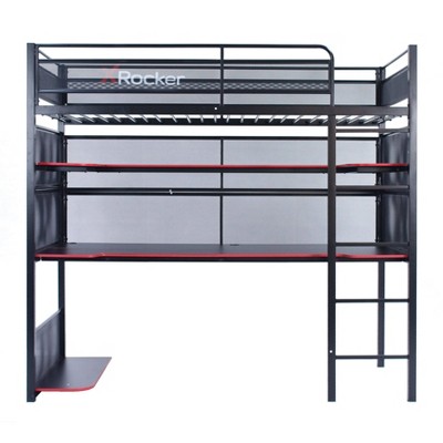 Gaming Bunk Bed Black/Red - X Rocker