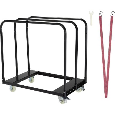 Acekool Steel Drywall Cart, Heavy Duty Panel Truck with 1500 lbs Capacity, 4 Silent Wheels, Platform Utility Cart for Panels, Lumber, Tables