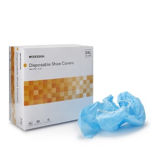 McKesson Blue Shoe Cover 2X-Large Nonskid Sole 16-3558 100 Ct - 1 of 4