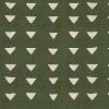 Green Triangle Print Throw Pillow - Skyline Furniture: Indoor Linen & Cotton, Zipper Closure, Removable Cover - 4 of 4