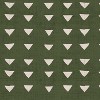 Green Triangle Print Throw Pillow - Skyline Furniture: Indoor Linen & Cotton, Zipper Closure, Removable Cover - image 4 of 4