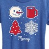 Women's - Instant Message - Merry Christmas Grid Short Sleeve Graphic T-Shirt - 2 of 4