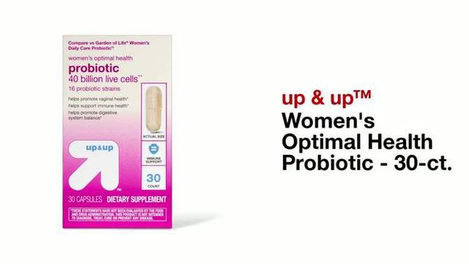 Women&#39;s Optimal Health Probiotic for Vaginal, Immune and Digestive Support - 30ct - up &#38; up&#8482;, 2 of 6, play video
