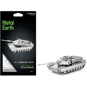 Model Kit American M1 Abrams Tank (Moderate Difficulty) Steel Model by Metal Earth - 1 of 4