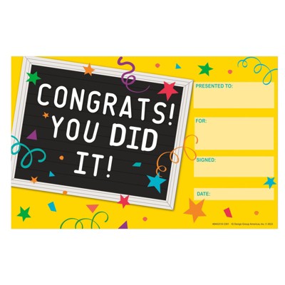 Eureka You Did It! Recognition Award, Pack of 36 (Case of 6)