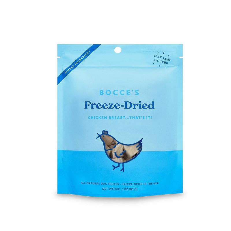 Bocce&#39;s Bakery Freeze Dried Chicken Liver Adult Dog Treat - 3oz, 1 of 5