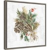 16" x 16" Holiday Spirit Pinecone Wreath by PI Studio: Amanti Art Christmas Botanical Decor - 2 of 4