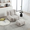 XINGHANZHENXUAN Memory Foam Bean Bag Chair with Ottoman, Super Soft Velvet Lazy Sofa for Living Room, Bedroom - 4 of 4