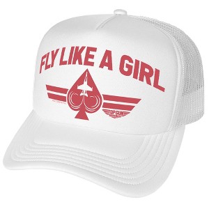 Top Gun: Maverick Fly Like A Girl Foam Trucker Cap White - 1 of 4