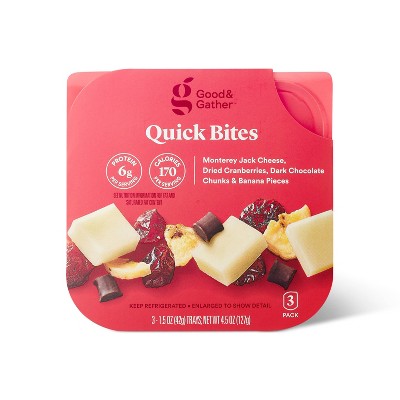 Quick Bites Cheese, Chocolate, Dried Cranberry & Banana - 4.5oz/3ct - Good & Gather™