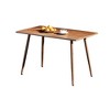 CAVINAS Dining Table for 6 Rectangular Dining Table Modern Minimalist MDF Top for Kitchen, Walnut - 4 of 4