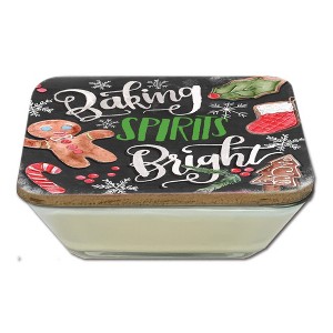 Courtside Market Baking Spirits Bright I 6.5x6.5 Artboard Lid & 20oz Candle Set - 1 of 4