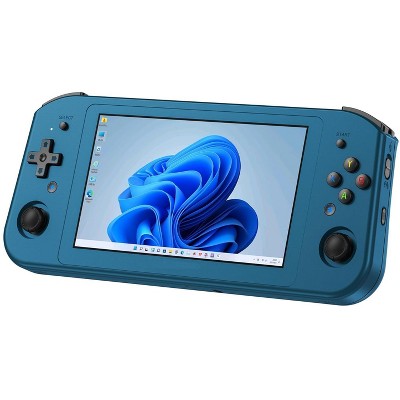 Voacle WIN600 Handheld PC Game Console 5.94 Inch IPS Touch Screen Preset Windows10 Home Edition System 256GB M.2 SSD (Blue)