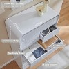 7 Drawers Dresser for Bedroom, Modern Dressers & Chests of Drawers with Curved Profile Design, Wooden Dresser for Living Room, White - 3 of 4