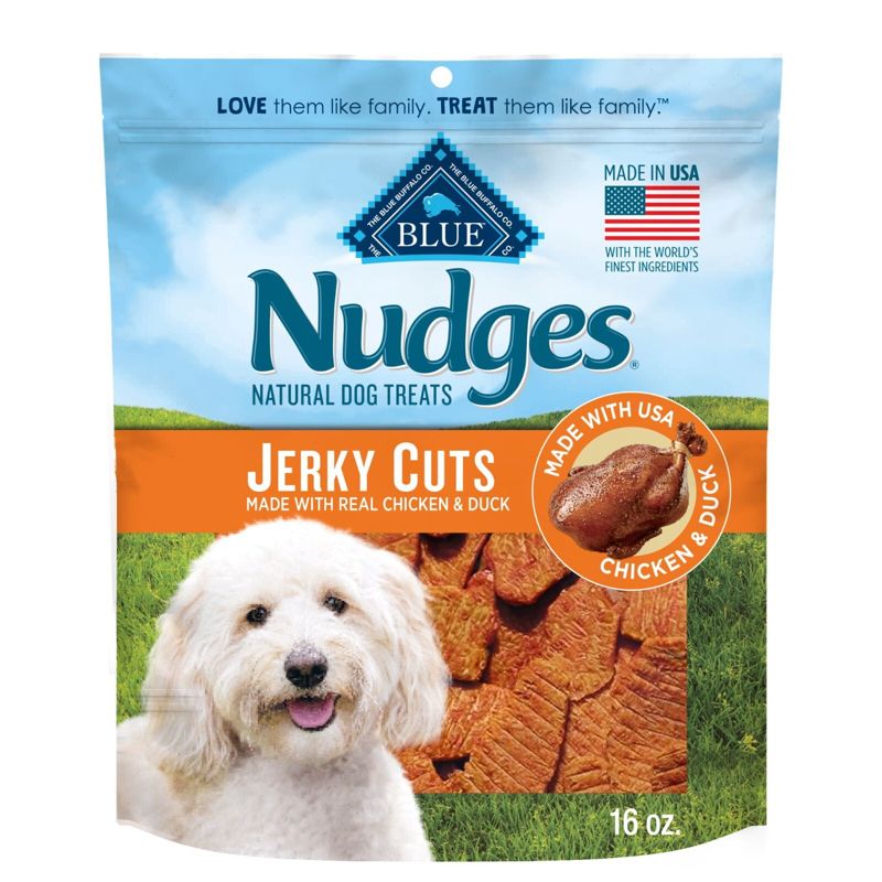 Blue Buffalo Nudges with Duck and Chicken Jerky Cuts Natural Dog Treats  - 16oz, 1 of 10