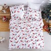 Christmas Bed Sheets, Soft Brushed Microfiber, 16" Deep Pocket Fitted Sheet, Flat Sheet and 2 Pillowcase - 4 of 4