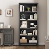 5-Tier Tall Bookshelf, 71 Inch Farmhouse Style with Adjustable Shelves & Wooden Legs, Vintage Bookcase for Office, Living Room - 3 of 4