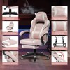 Big and Tall Office Chair, High Back Leather Gaming Chair with Footrest, Ergonomic Computer Chair w/Lumbar Support & Headrest, 360° Swivel Base - 4 of 4