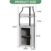 Corner Wine Bar Rack Cabinet with Detachable Wine Rack - Bar Cabinet with Glass Holder, Small Sideboard, Buffet Cabinet with Mesh Door - 3 of 4